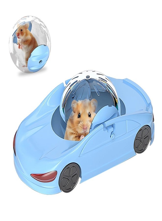 Dayinkes Silent Hamster Exercise Ball, with Ventilated Design - Safe & Durable Fitness Toy for Night Use, Non-Slip Surface & Removable Cover Small Pet Running Wheel for Hamsters, Gerbils, Mice (Blue) - Image 1